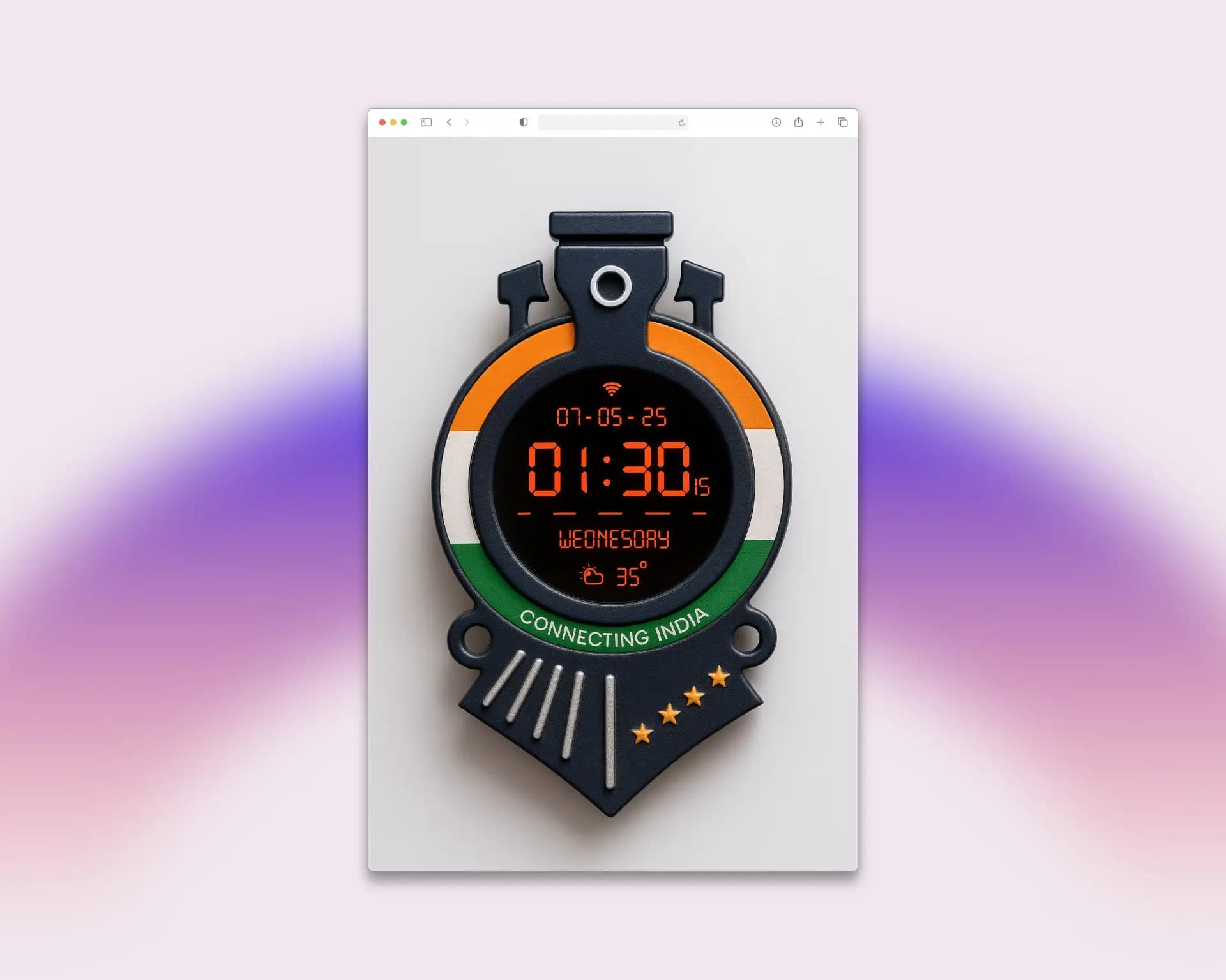 Indian Railway Digital Clock — Logo Design